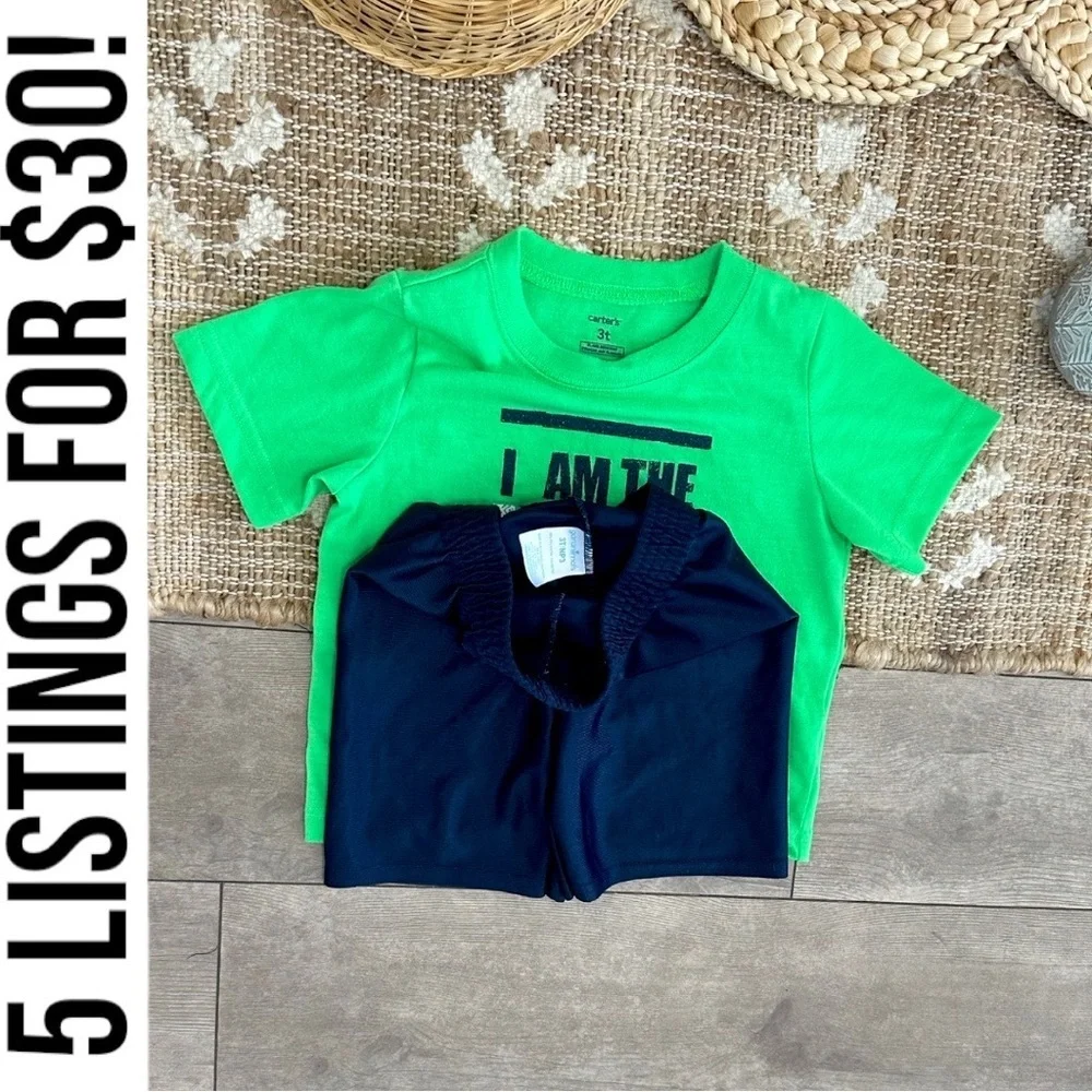Carter’s/Garanimals Toddler Boy Athletic 2-Piece Outfit Set Shorts T-shirt